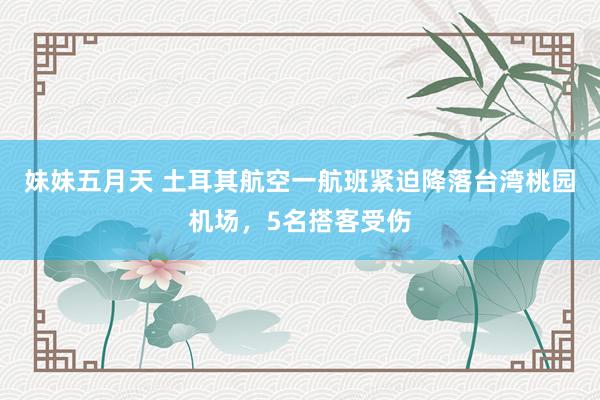 妹妹五月天 土耳其航空一航班紧迫降落台湾桃园机场，5名搭客受伤