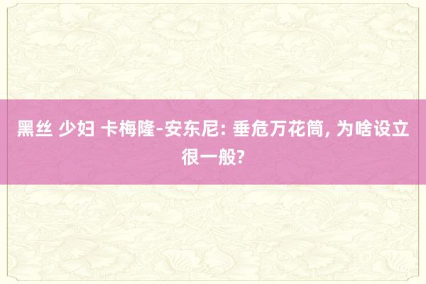 黑丝 少妇 卡梅隆-安东尼: 垂危万花筒， 为啥设立很一般?