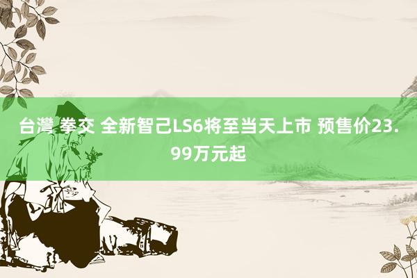 台灣 拳交 全新智己LS6将至当天上市 预售价23.99万元起