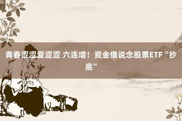 青春涩涩爱涩涩 六连增！资金借说念股票ETF“抄底”