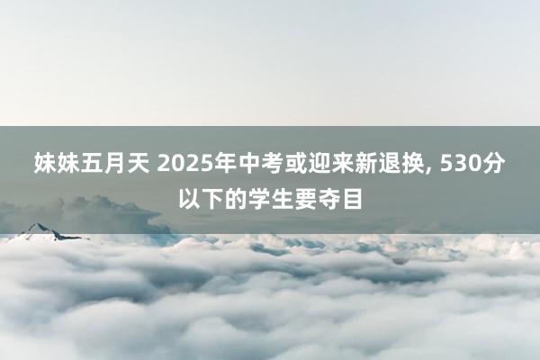 妹妹五月天 2025年中考或迎来新退换， 530分以下的学生要夺目