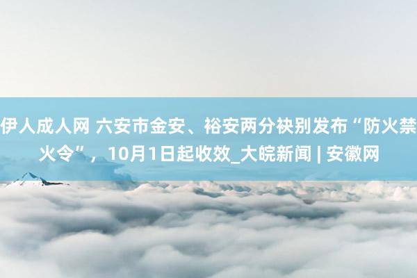 伊人成人网 六安市金安、裕安两分袂别发布“防火禁火令”，10月1日起收效_大皖新闻 | 安徽网