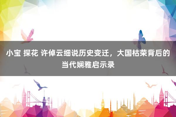 小宝 探花 许倬云细说历史变迁，大国枯荣背后的当代娴雅启示录