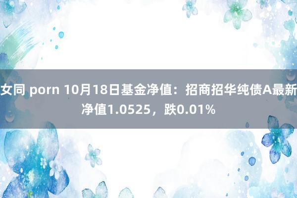 女同 porn 10月18日基金净值：招商招华纯债A最新净值1.0525，跌0.01%