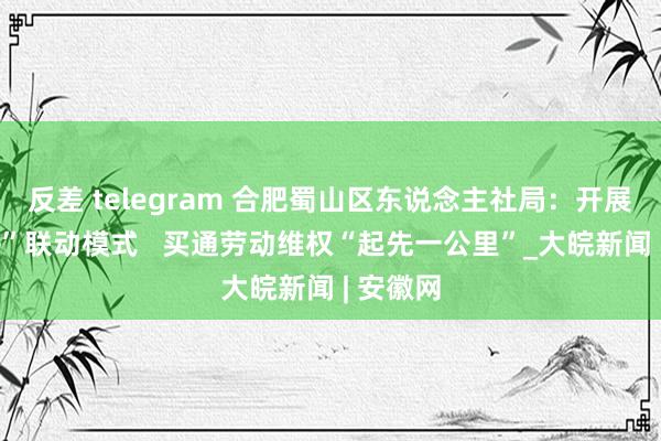 反差 telegram 合肥蜀山区东说念主社局：开展“仲裁+”联动模式   买通劳动维权“起先一公里”_大皖新闻 | 安徽网