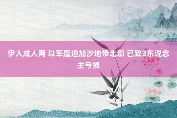 伊人成人网 以军蹙迫加沙地带北部 已致3东说念主亏损