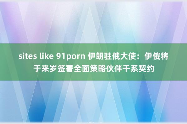 sites like 91porn 伊朗驻俄大使：伊俄将于来岁签署全面策略伙伴干系契约
