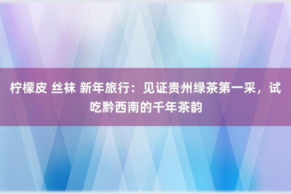 柠檬皮 丝袜 新年旅行：见证贵州绿茶第一采，试吃黔西南的千年茶韵