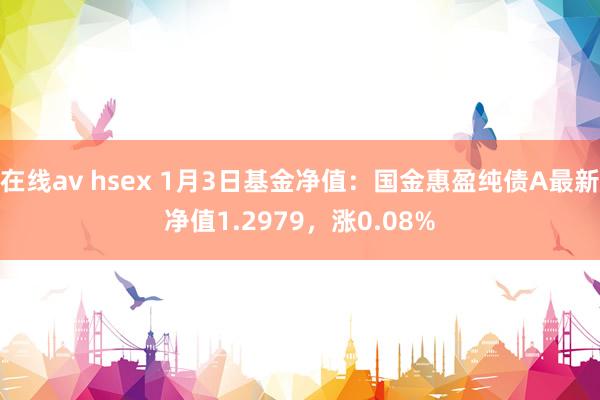 在线av hsex 1月3日基金净值：国金惠盈纯债A最新净值1.2979，涨0.08%