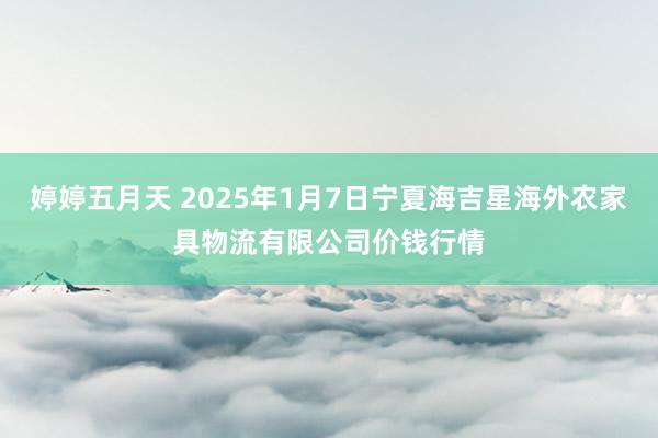 婷婷五月天 2025年1月7日宁夏海吉星海外农家具物流有限公司价钱行情