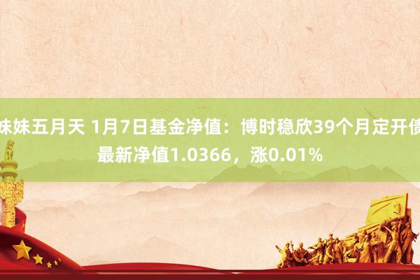 妹妹五月天 1月7日基金净值：博时稳欣39个月定开债最新净值1.0366，涨0.01%