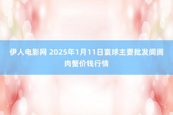 伊人电影网 2025年1月11日寰球主要批发阛阓肉蟹价钱行情