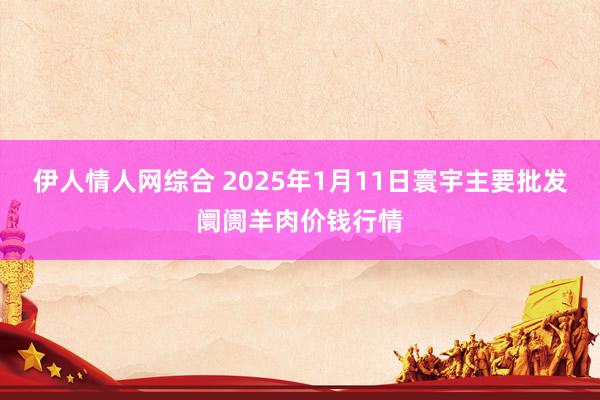 伊人情人网综合 2025年1月11日寰宇主要批发阛阓羊肉价钱行情