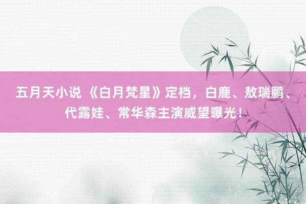 五月天小说 《白月梵星》定档，白鹿、敖瑞鹏、代露娃、常华森主演威望曝光！