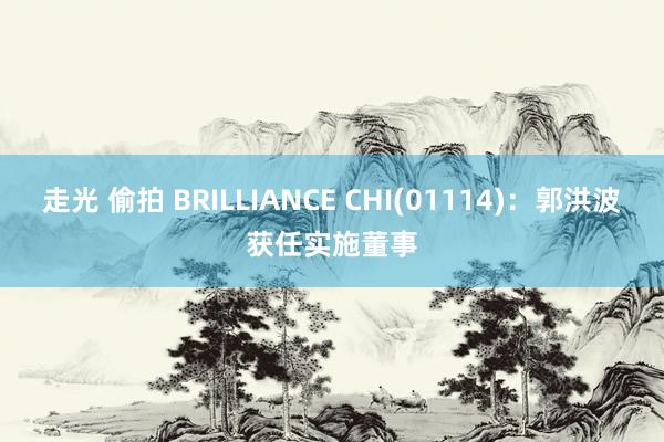 走光 偷拍 BRILLIANCE CHI(01114)：郭洪波获任实施董事