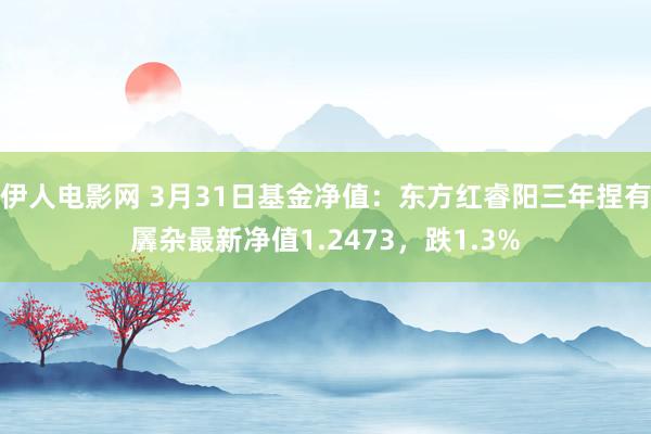 伊人电影网 3月31日基金净值：东方红睿阳三年捏有羼杂最新净值1.2473，跌1.3%