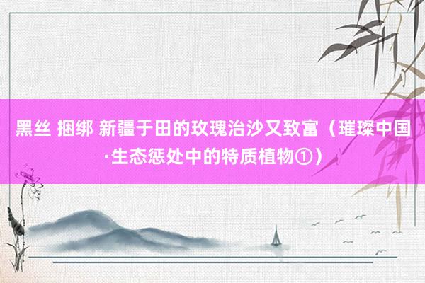 黑丝 捆绑 新疆于田的玫瑰治沙又致富（璀璨中国·生态惩处中的特质植物①）